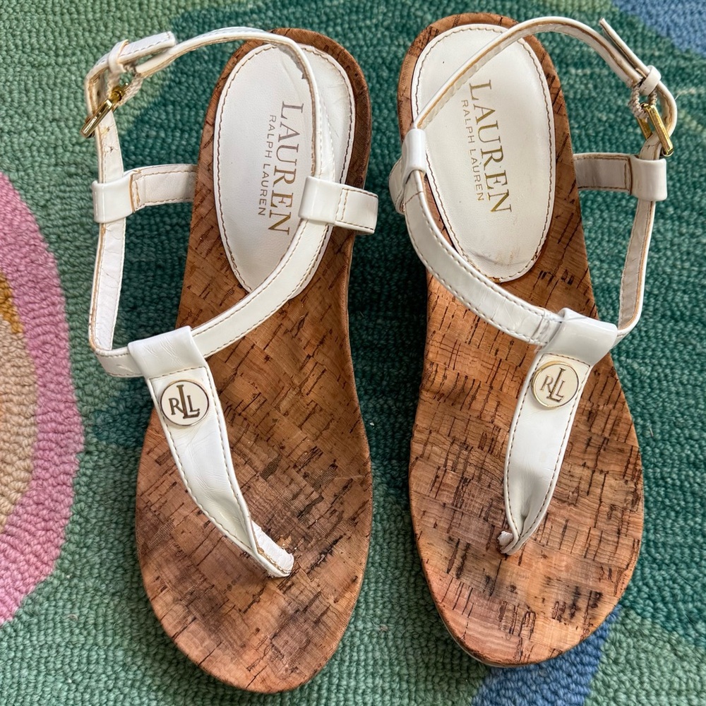 Ralph Lauren Reeta Cork Wedge Size 6.5 - Picture 6 of 9